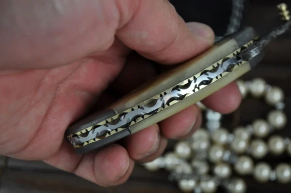 Unique Handmade Folding Knife with Liner Lock - Image 3