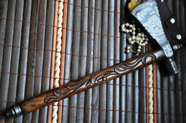 Tomahawk Axe with Beautiful Walnut Hatchet - Image 5