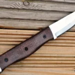 Custom Handmade Hunting/Bushcraft Knife with stunning Micarta Handle - Image 4