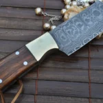 Custom Handmade Damascus Chef Knife with Walnut Handle - Image 2
