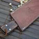 Custom Handmade Damascus Chef Knife with Walnut Handle - Image 4
