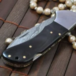 Lockback Knife - Custom Made Damascus Folding Knife - Image 2