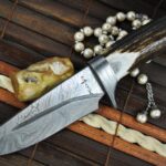 Custom Made Damascus Hunting Knife - Image 2