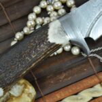 Custom Made Damascus Hunting Knife - Image 4