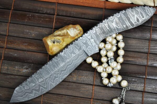 Custom Made Hand Forged Damascus Blank Blade - 9 Inches