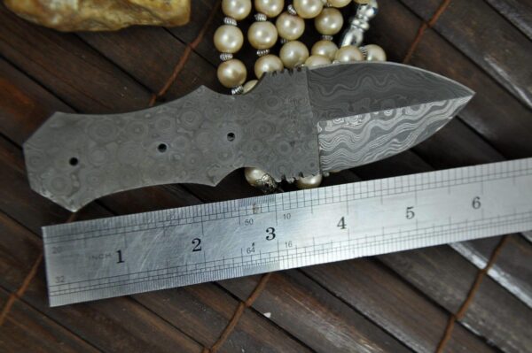 Custom Hand Forged Damascus Blank Blade - 6 Inches - Image 2