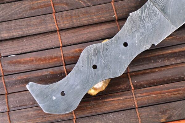 Custom Made Hand Forged Damascus Blank Blade - 11.5 Inches - Image 4