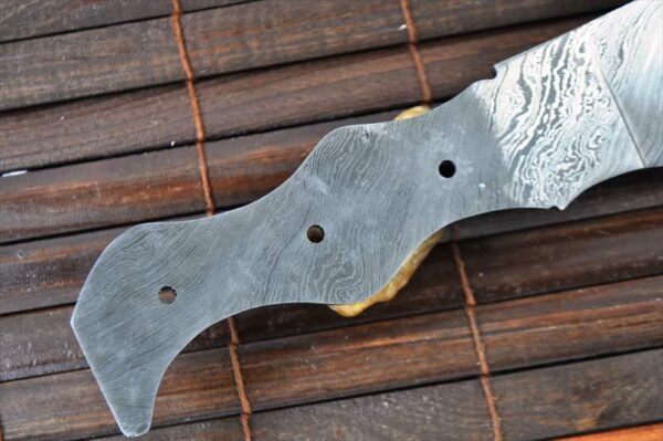 Custom Made Hand Forged Damascus Blank Blade - 11.5 Inches - Image 5