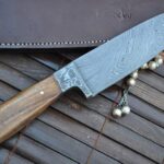 Damascus Knife - Chef's Knife Ideal for Bushcraft & Hunting