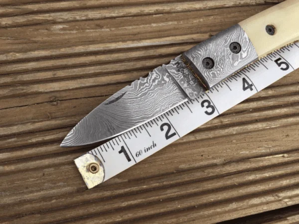 Damascus Steel Folding Knife - Legal to Carry - Image 5