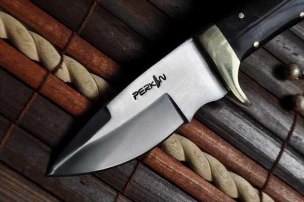 Handcrafted Hunting Knife with Bull Horn Handle - Image 3