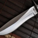 Handmade 440c Steel Hunting Knife with Burl Wood - Image 3