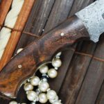 Handcrafted Damascus Steel Hunting Knife - Unique File Work In Spine - Image 4