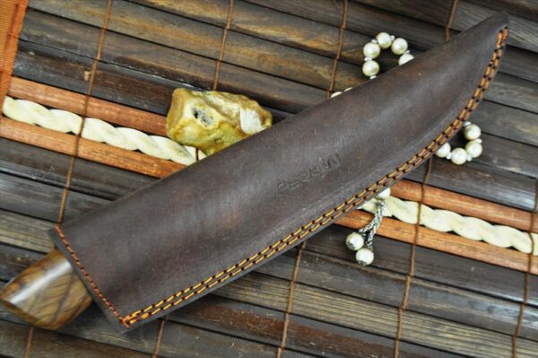 Handcrafted Large Hunting/Bushcraft Knife - Damascus Steel Work of Art - Image 3