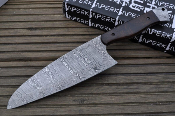 Genuine Damascus Steel Chef Knife With Full Tang Blade - Image 6