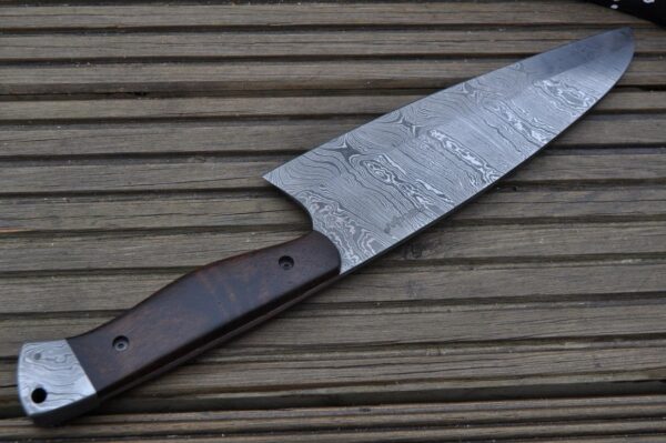 Genuine Damascus Steel Chef Knife With Full Tang Blade - Image 3