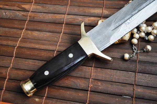 Handmade Damascus Double Edge Mini Sword - Image 2