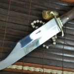 Beautiful Handmade Hunting Bowie Knife with 440c Steel & Burl Wood