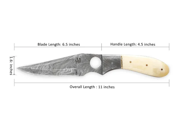 Handmade Damascus Steel Hunting Knife Camping Knife Full Tanfg with Leather Sheath - Image 2