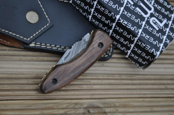 Handmade Damascus Pocket Knife – Beautiful Folding Knife - Image 3